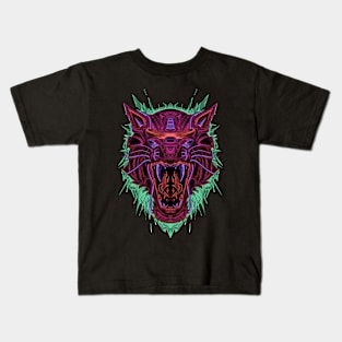 CYBERPUNK TIGER HEAD Kids T-Shirt